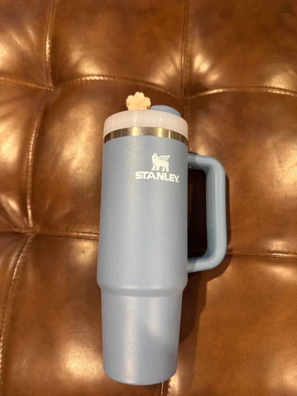Stanley Powder Blue Insulated Travel Tumbler with Handle - Picture 1 of 7